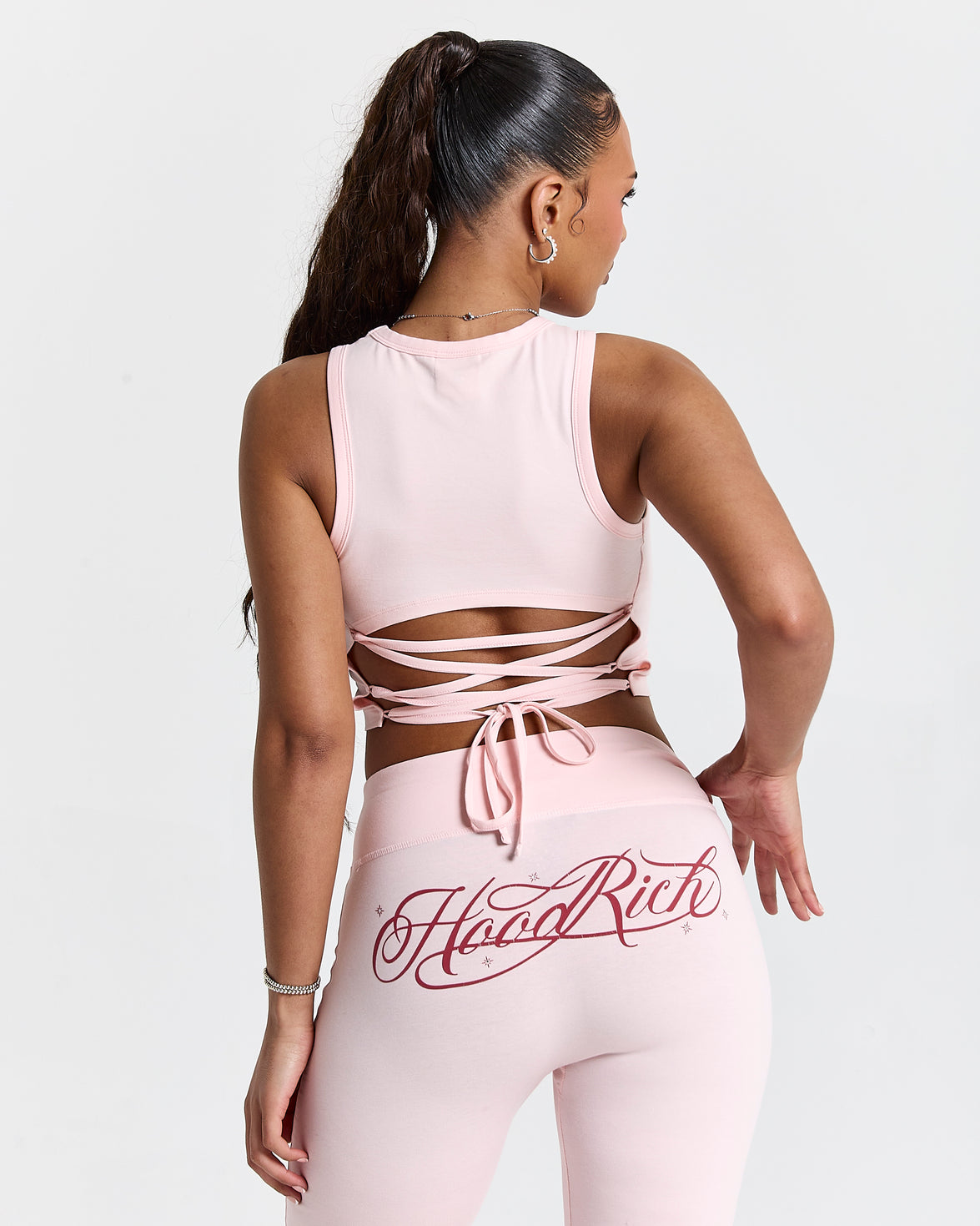 Solace Tie Back Racer Vest - Pink