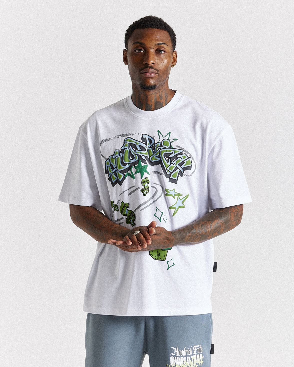 Ice Gold Oversized T-Shirt - White/Green