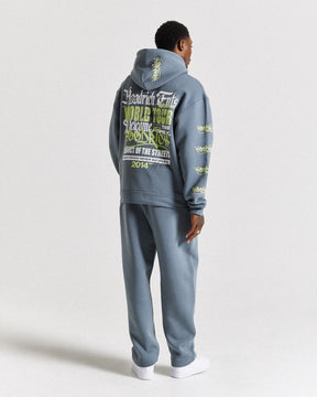 Stamp Tour Oversized Jogger - Grey/White/Lime