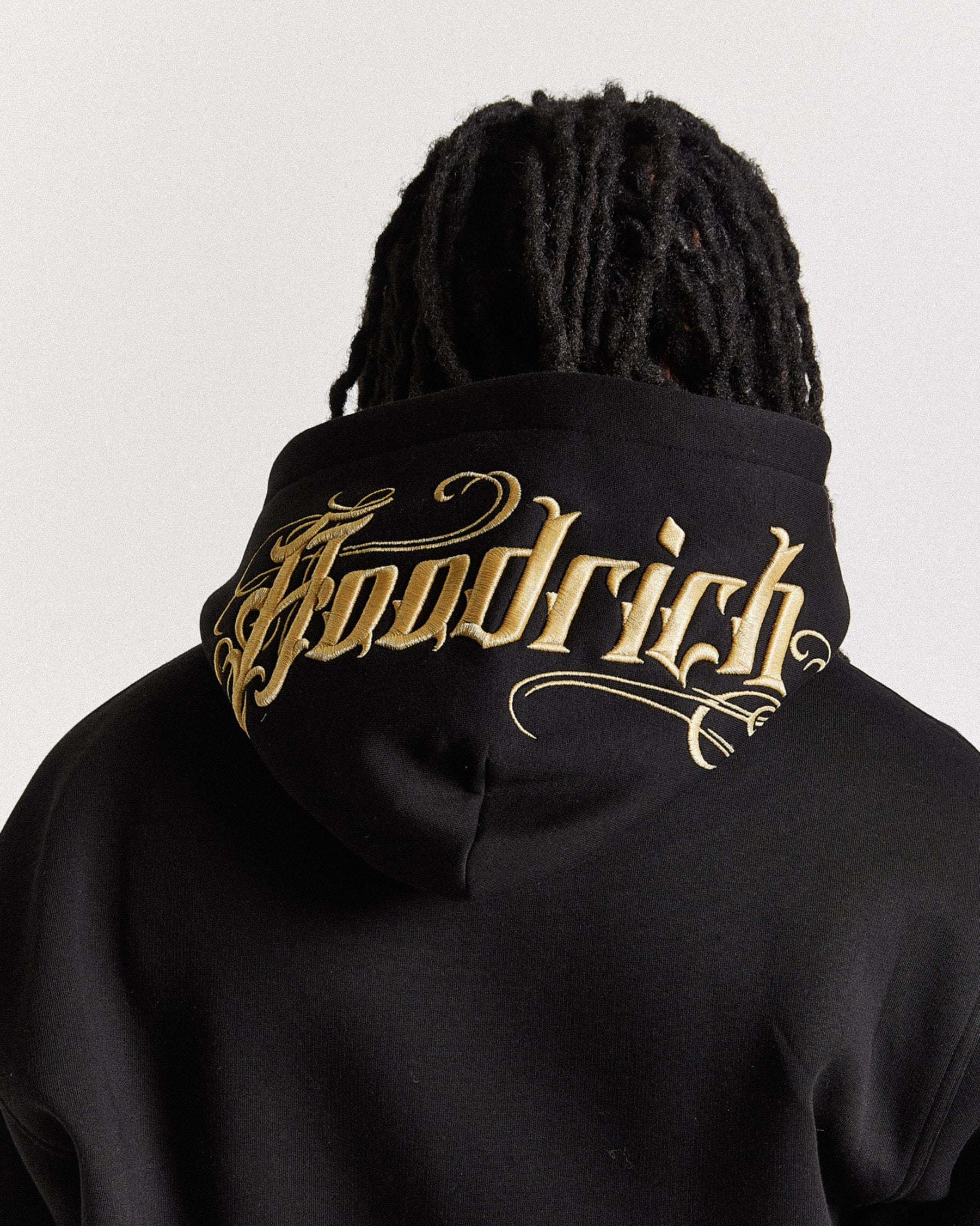 Script Oversized Hoodie - Black/Gold