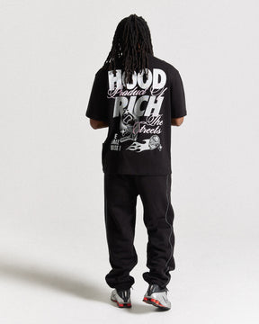 Flash Oversized T-Shirt - Black/White/Pink