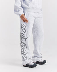 Solace Wide Leg Joggers - Light Grey