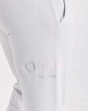 Calor Slim Joggers - Light Grey/Pink