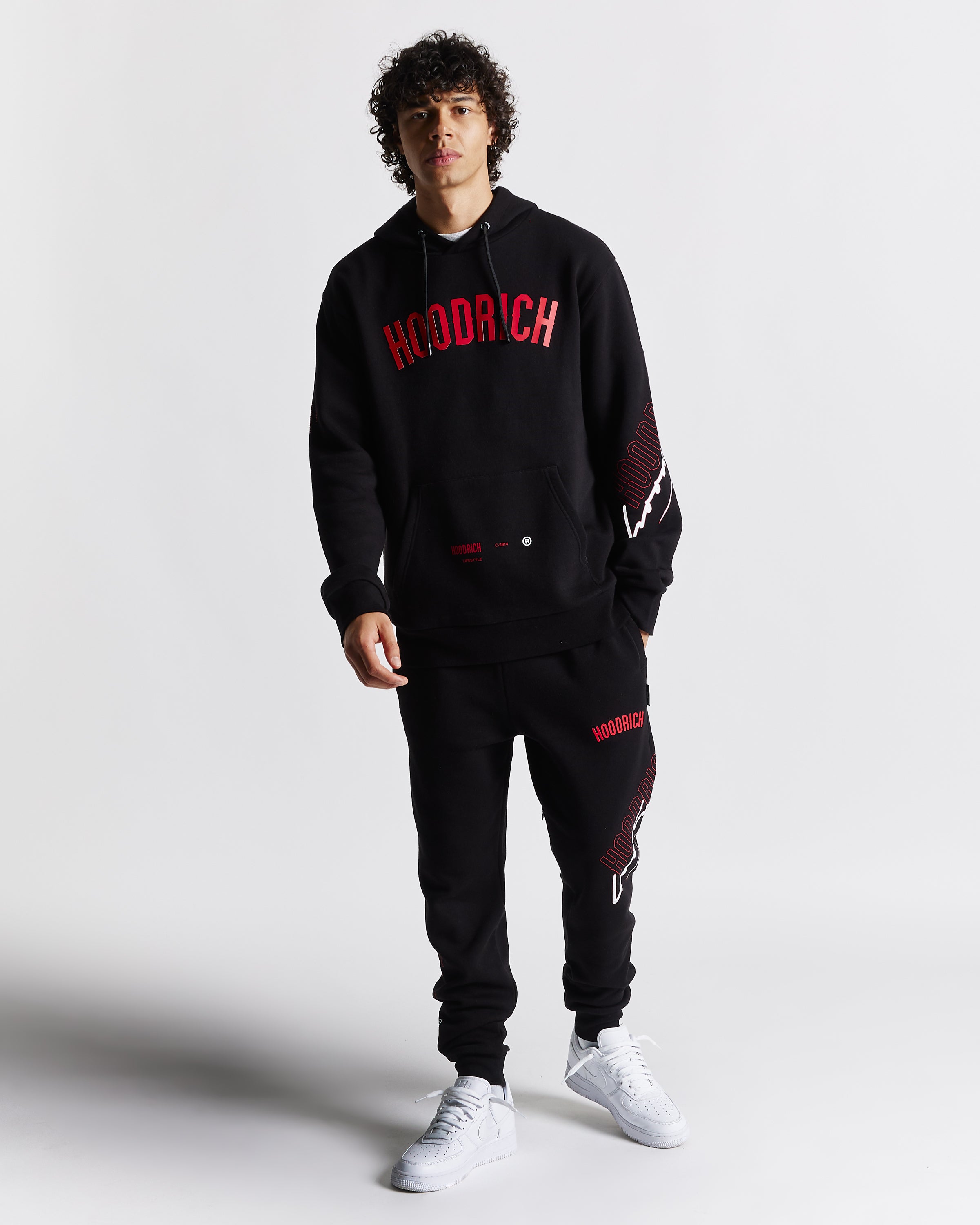 Caliber Hoodie - Black/White/Red