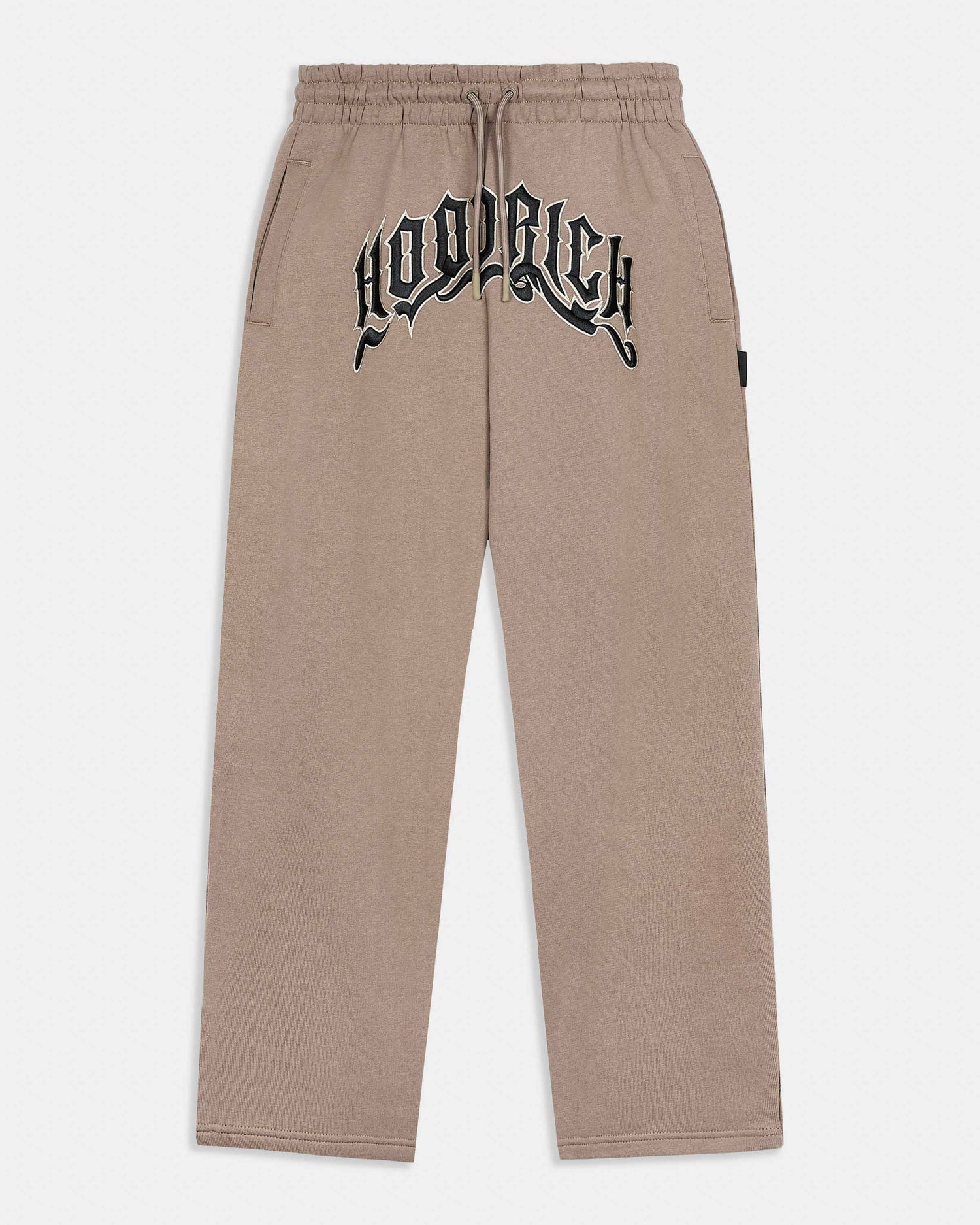 Ritual Oversized Open Hem Joggers - Brown/White/Black