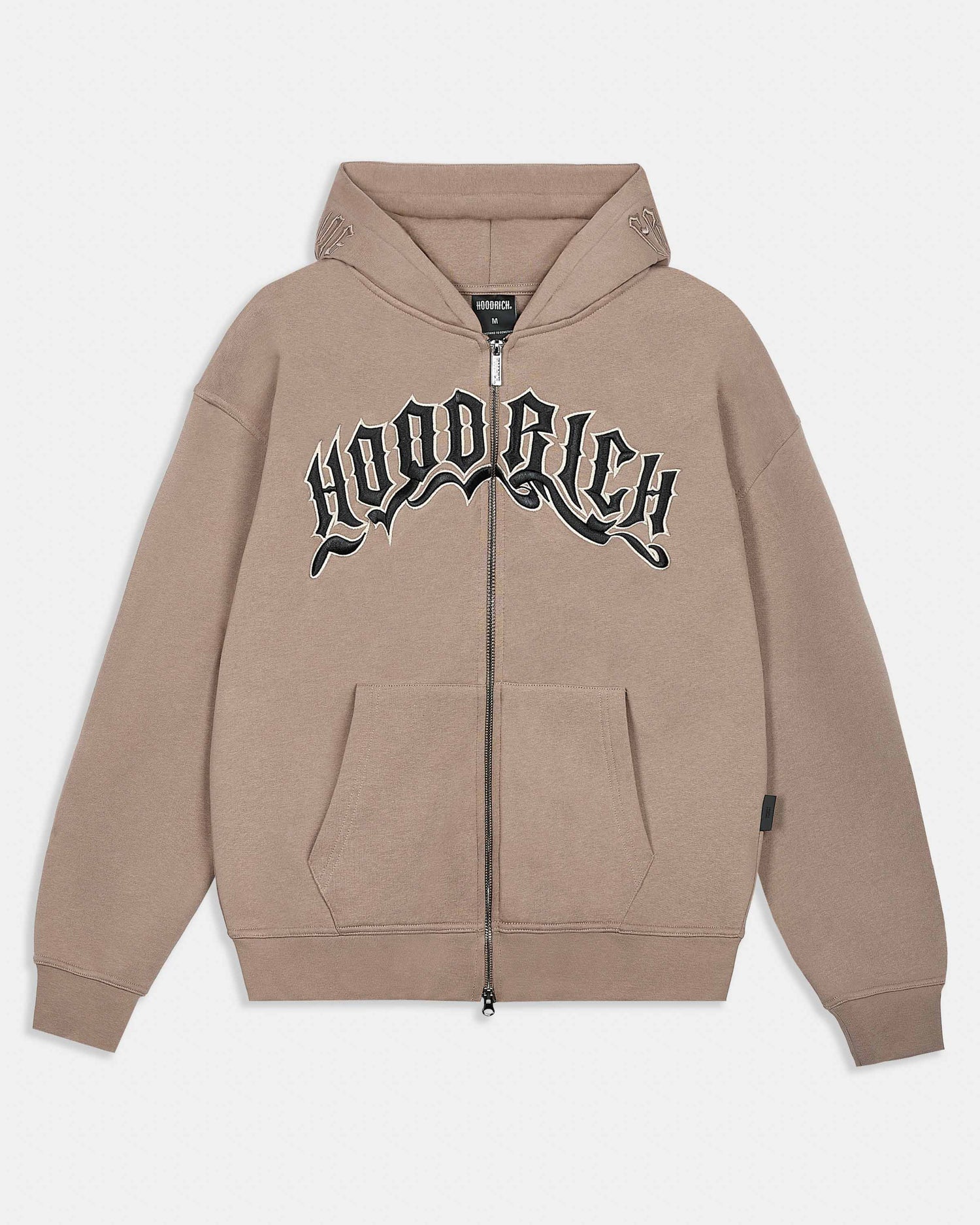 Ritual Oversized Zip Hoodie - Brown/White/Black