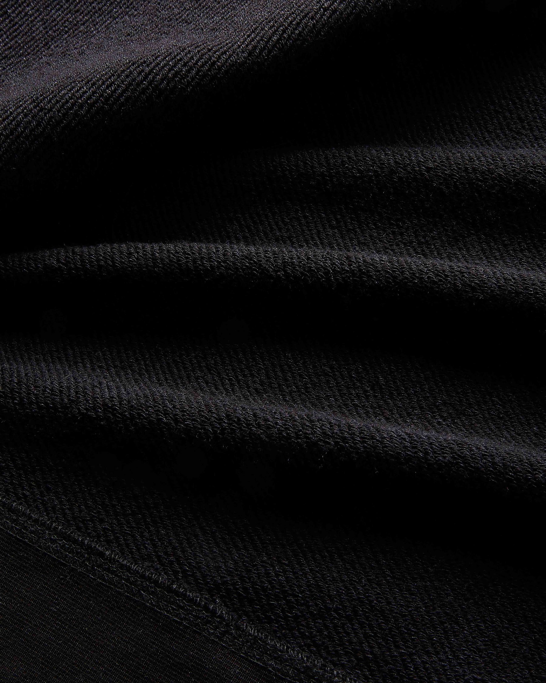 Fray Zip Relaxed Fit Hoodie - Black