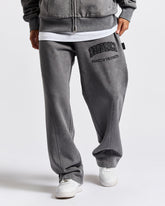 Cursed Oversized Wide Leg Jogger - Grey Wash/Black
