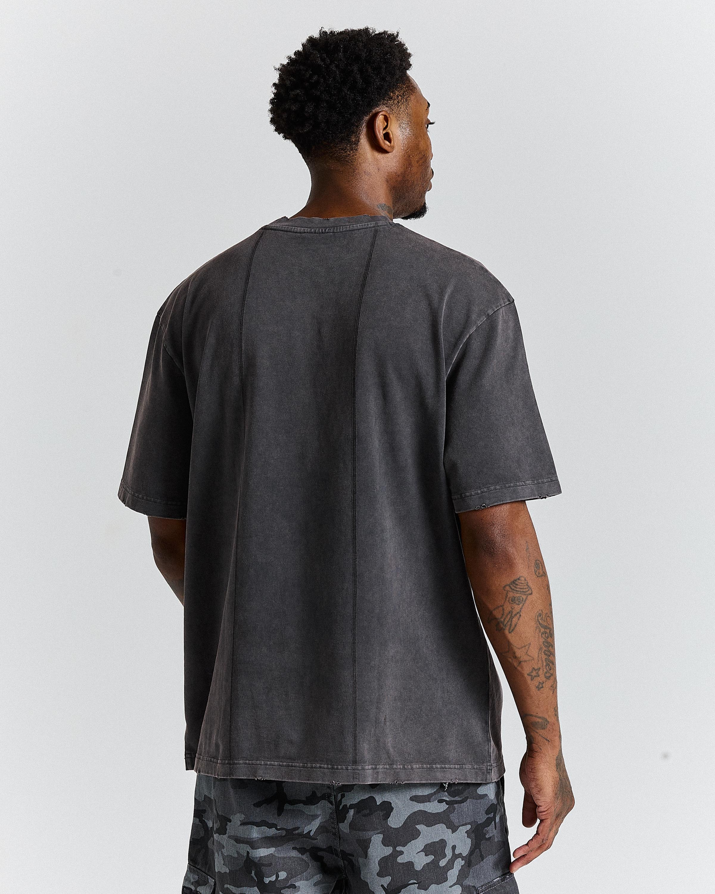 The Winner's Circle Divide Oversized T-Shirt - Grey