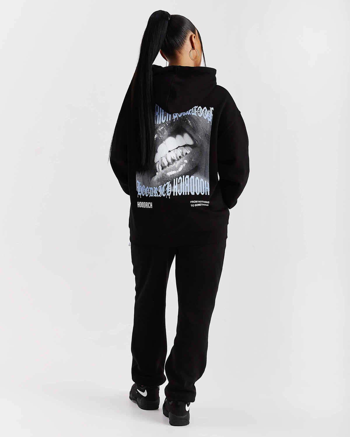 Flex Oversized Hoodie - Black/White