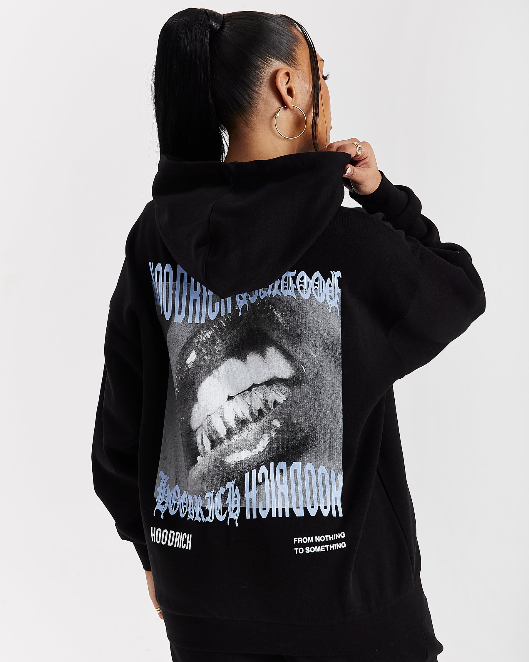 Flex Oversized Hoodie - Black/White