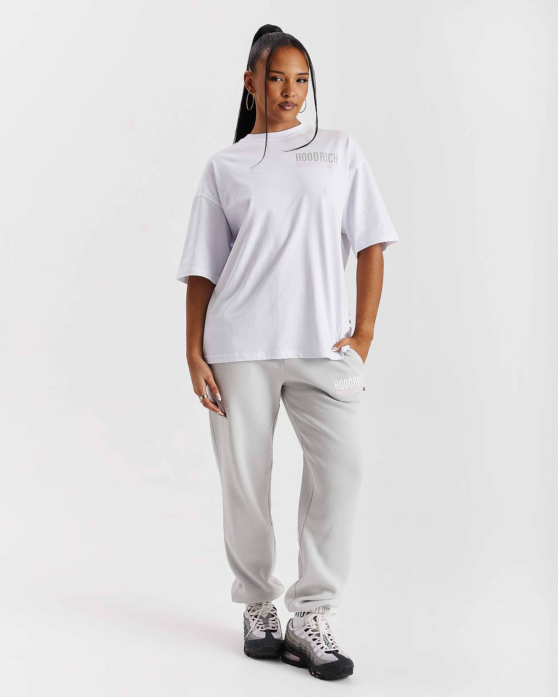 Flex Oversized T-Shirt - White/Grey/Pink