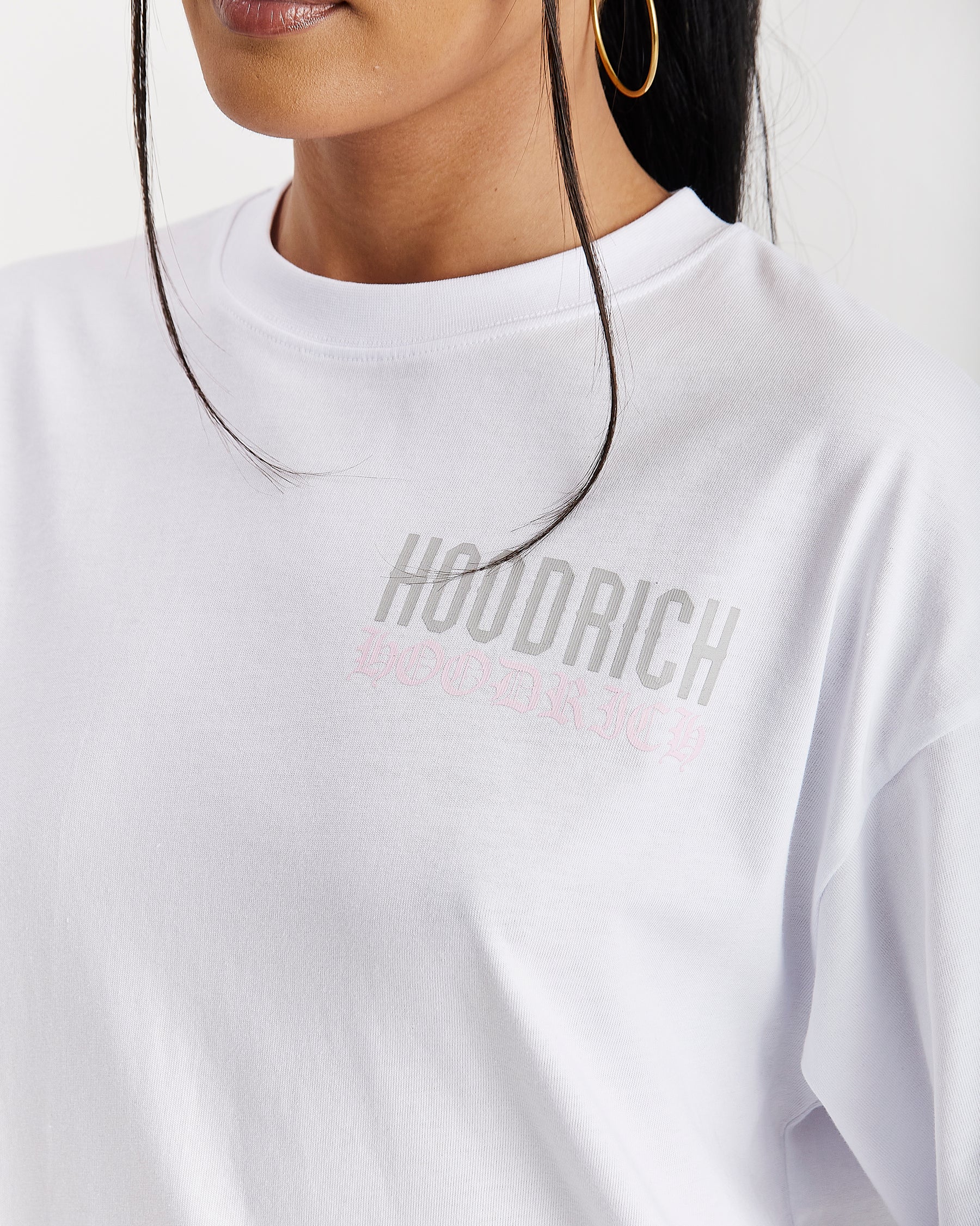Flex Oversized T-Shirt - White/Grey/Pink