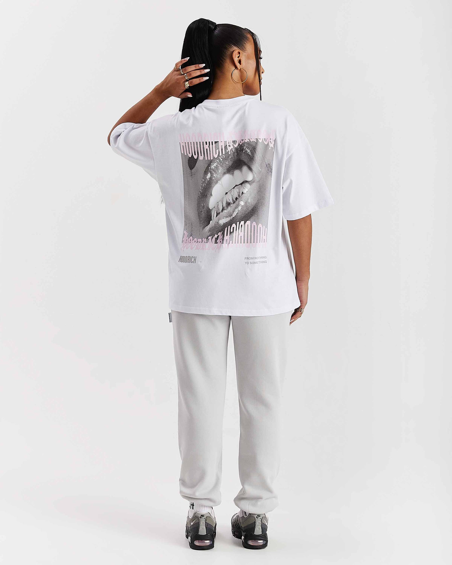 Flex Oversized T-Shirt - White/Grey/Pink