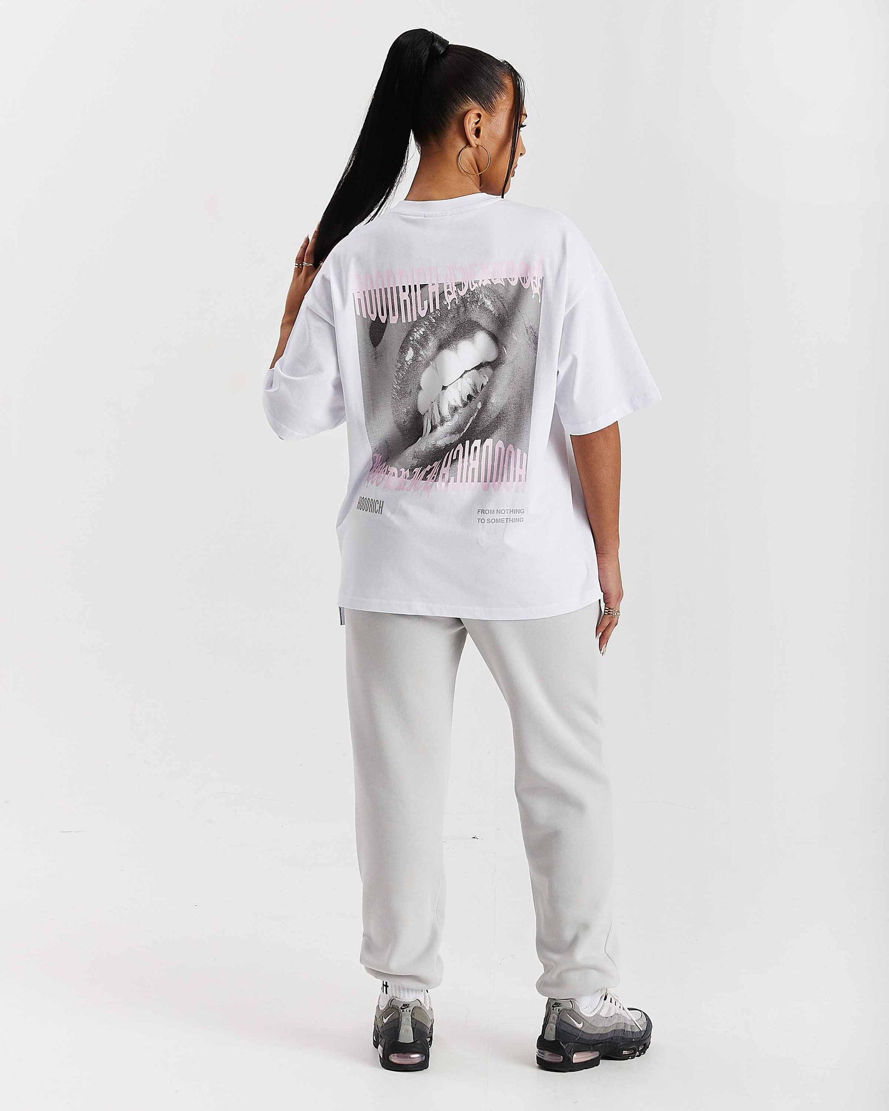 Flex Oversized T-Shirt - White/Grey/Pink
