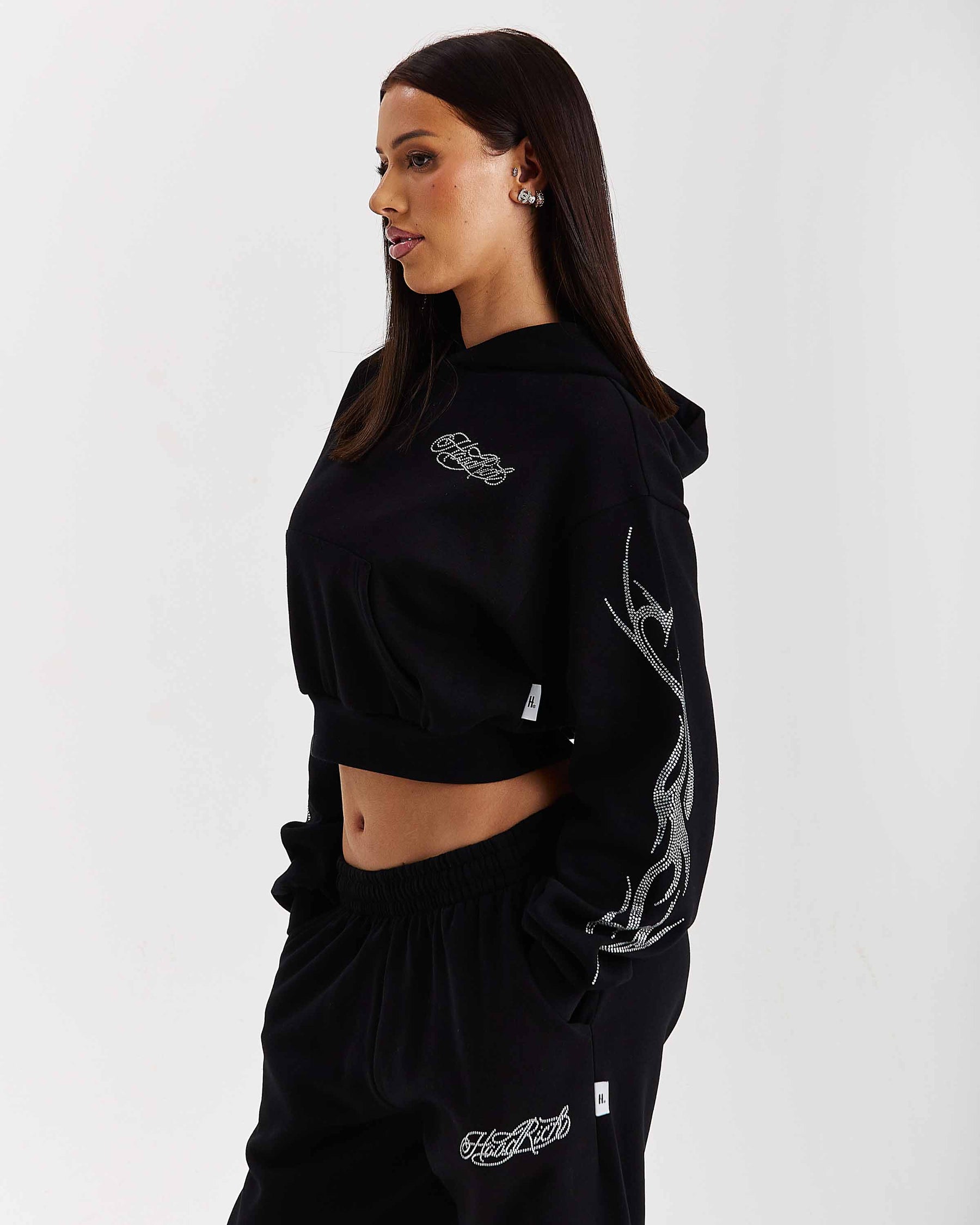 Morpho Boxy Hoodie - Black/Silver