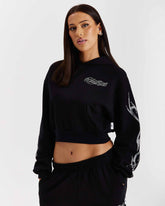 Morpho Boxy Hoodie - Black/Silver