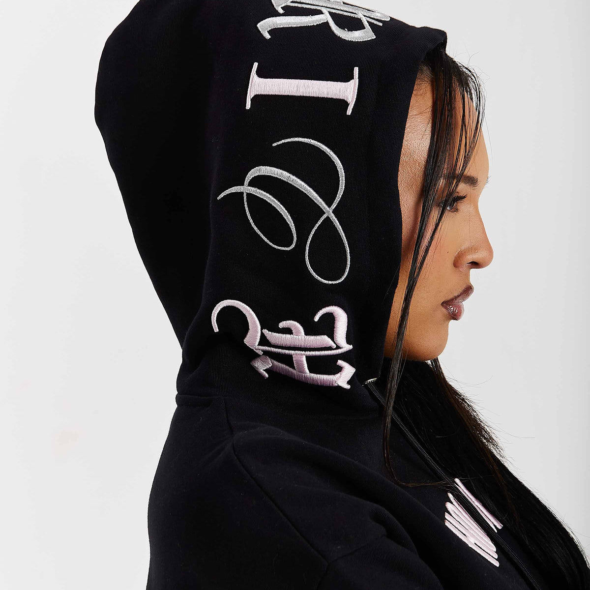 Calor Oversized Hoodie - Black/Pink/Silver