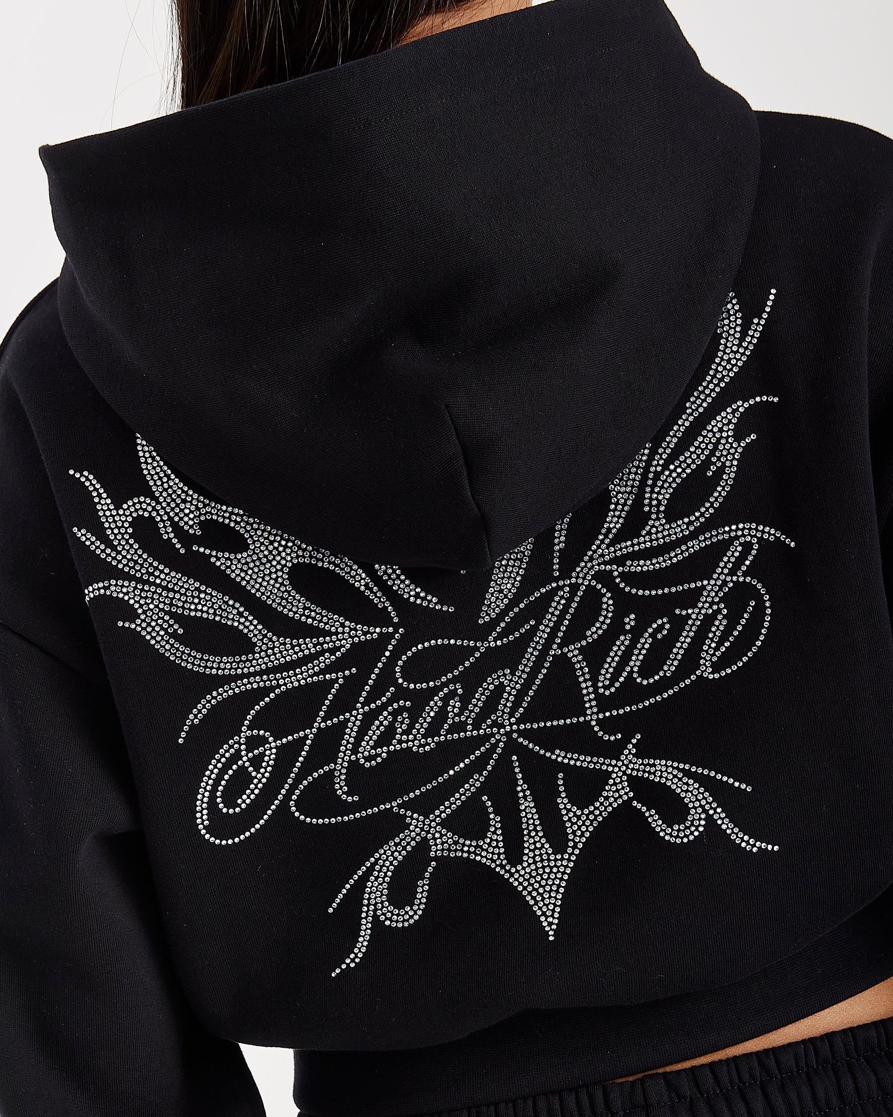 Morpho Boxy Hoodie - Black/Silver