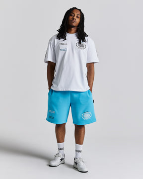Noir Oversized T-Shirt - White/Black/Blue