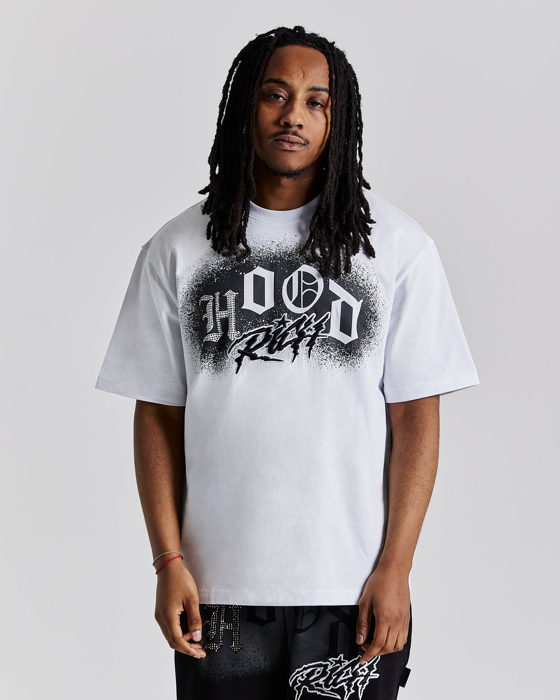 Iron Oversized T-Shirt - White/Grey/Black
