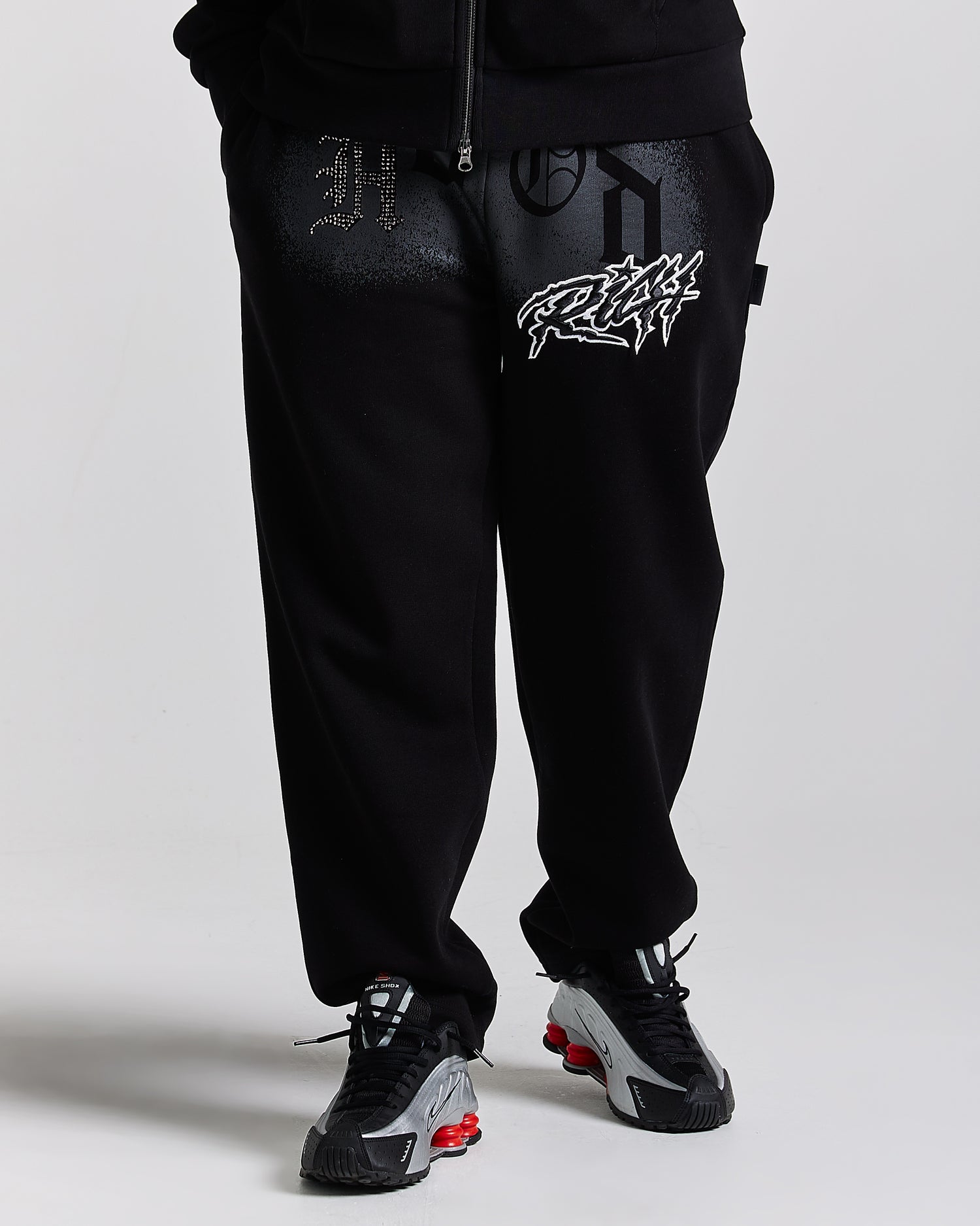 Iron Oversized Joggers - Black/Grey/White