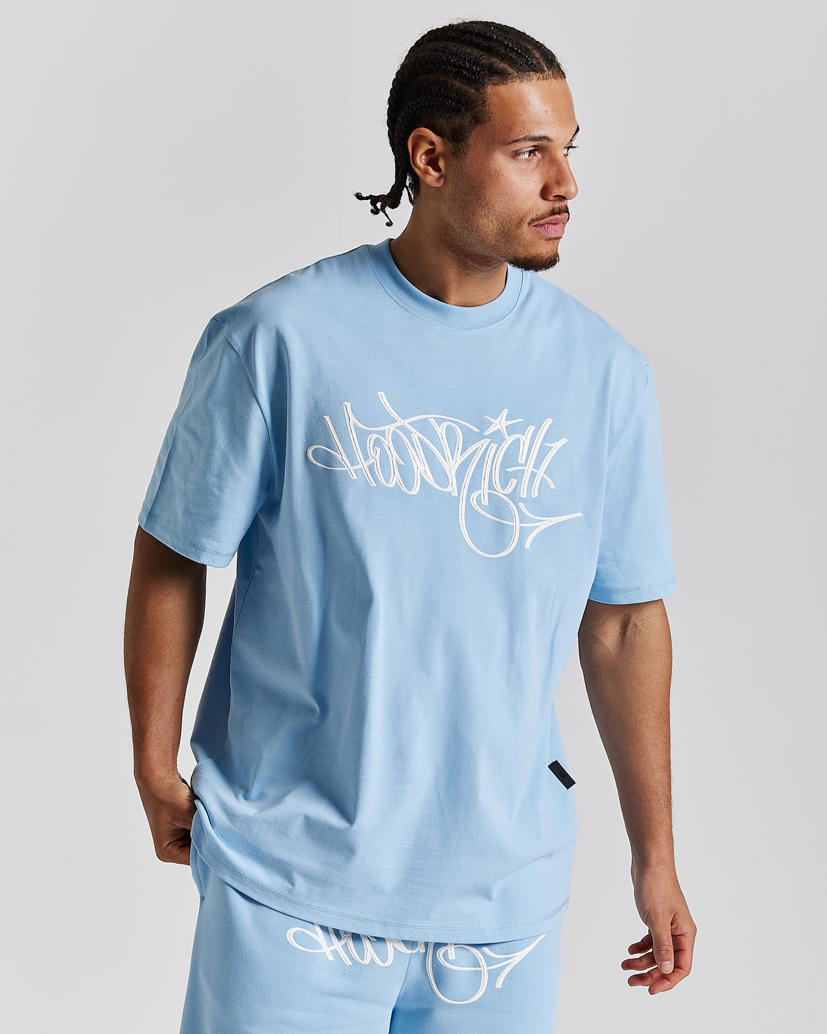 Tag Oversized T-Shirt - Blue/White