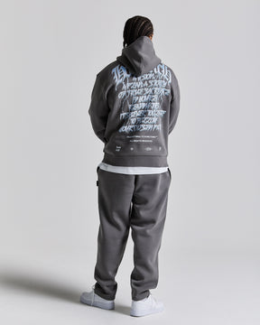 Tornado Oversized Joggers - Grey/White/Blue