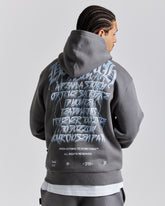 Tornado Oversized Hoodie - Grey/White/Blue