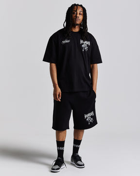 Rite Oversized Shorts - Black/White/Grey