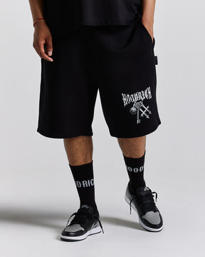 Rite Oversized Shorts - Black/White/Grey