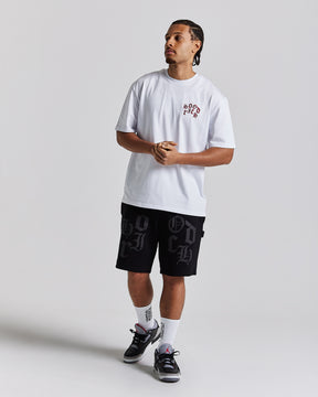 Crown Oversized T-Shirt - White/Red/Black