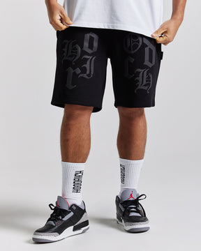 Crown Oversized Shorts - Black/Red