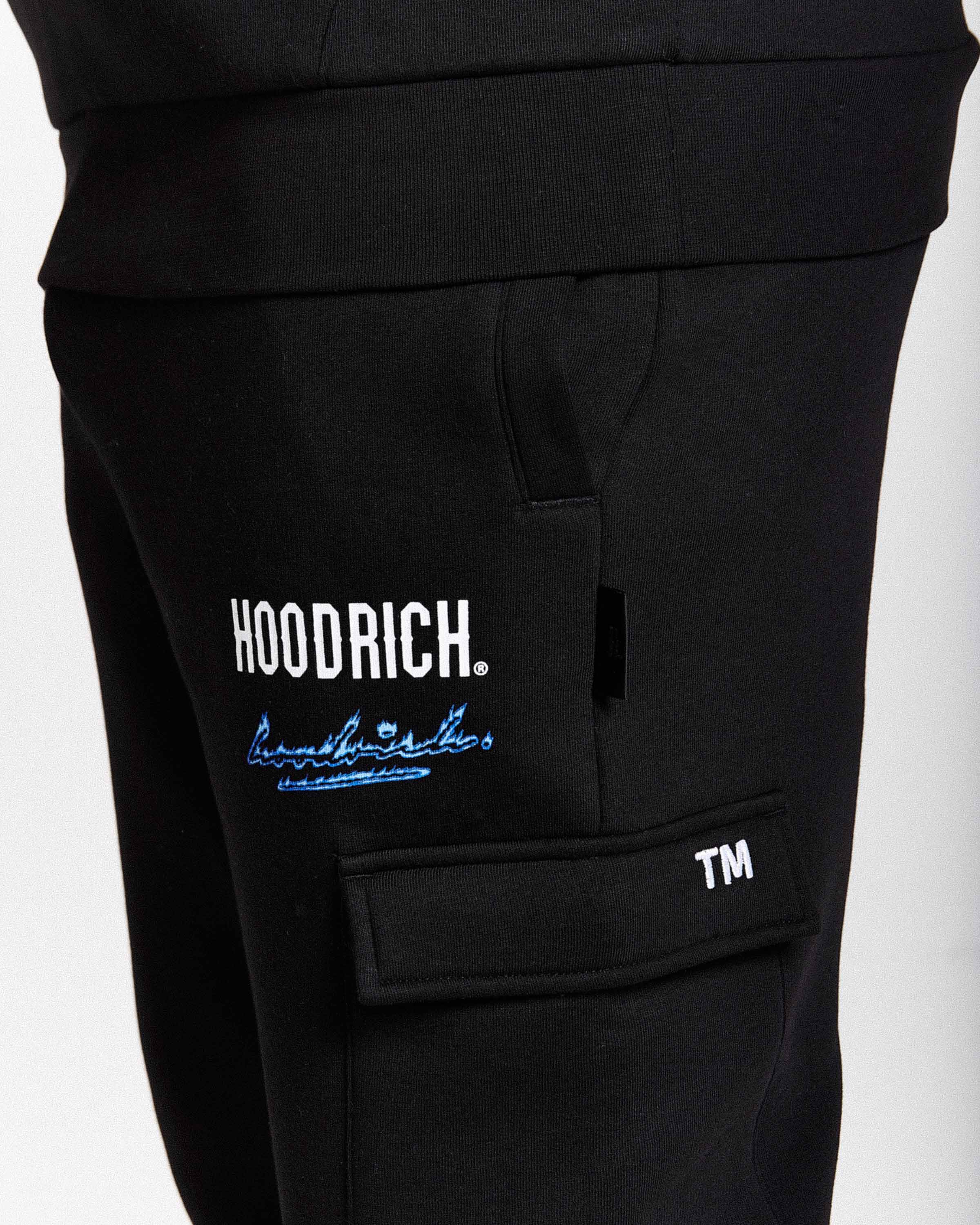 Flames Joggers - Black/White/Blue