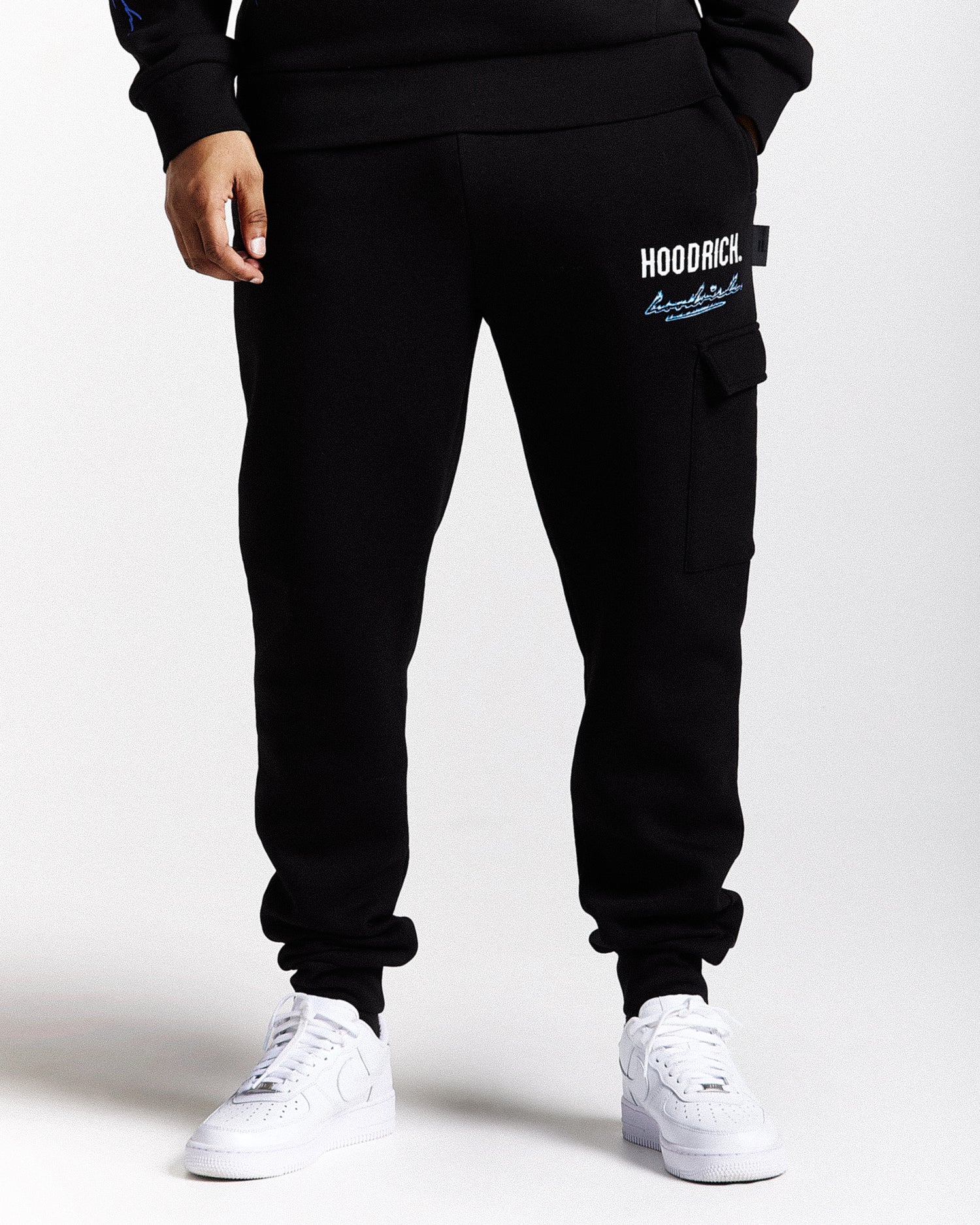 Flames Joggers - Black/White/Blue