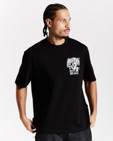 Fortune Oversized T-Shirt - Black/White/Blue