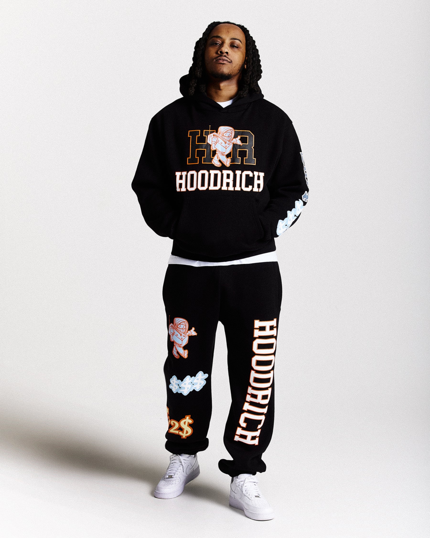 Loony Oversized Joggers - Black/White