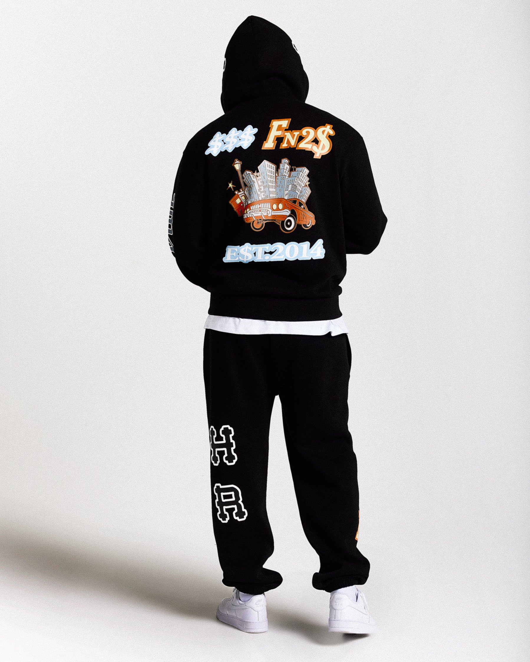 Loony Oversized Hoodie - Black/White