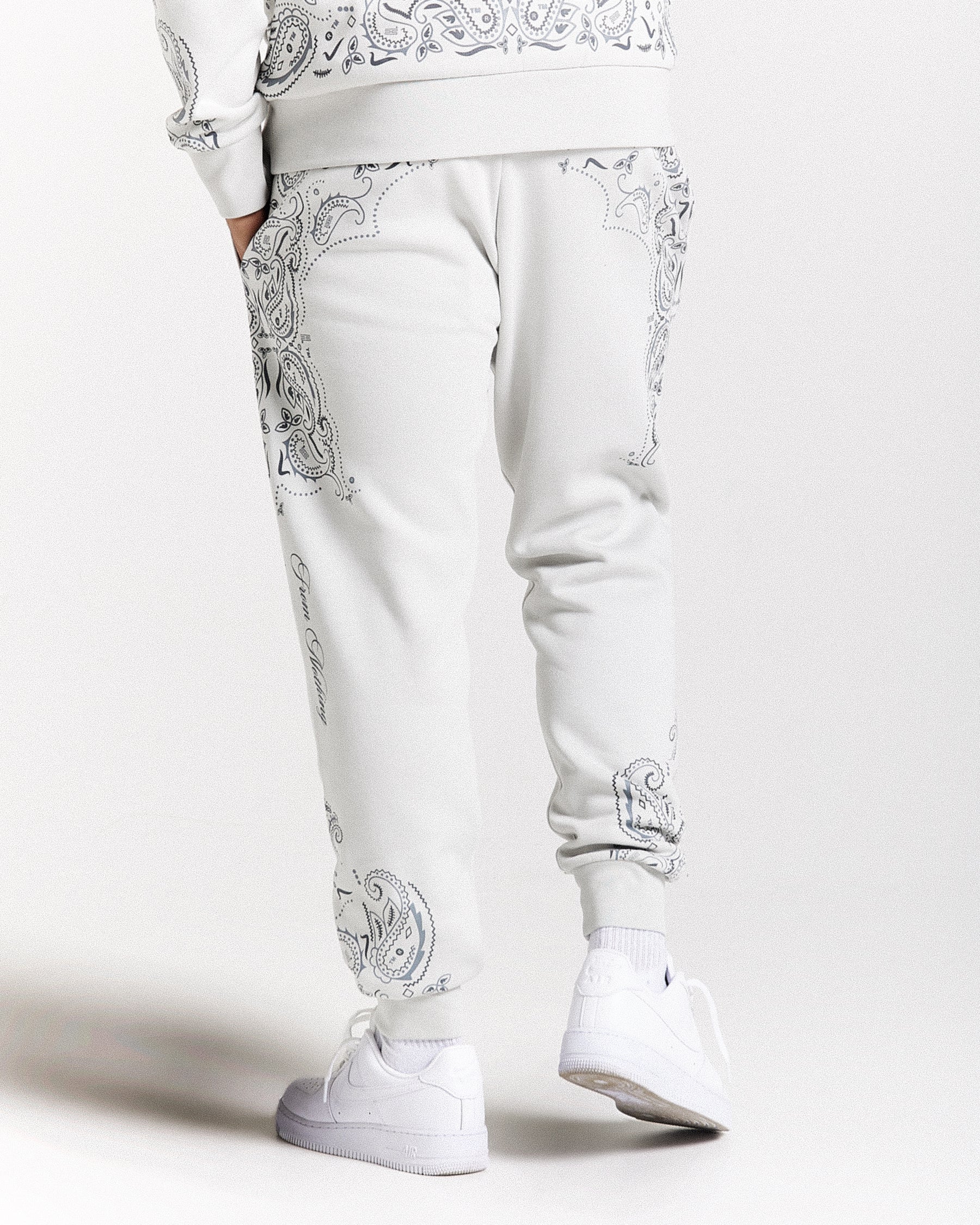 Motif Joggers - Light Grey/Black