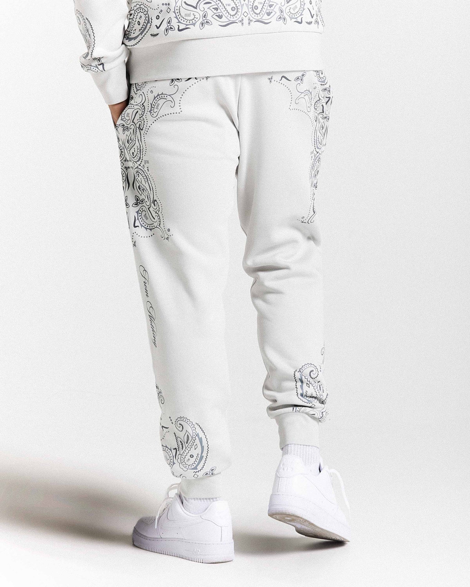 Motif Joggers - Light Grey/Black