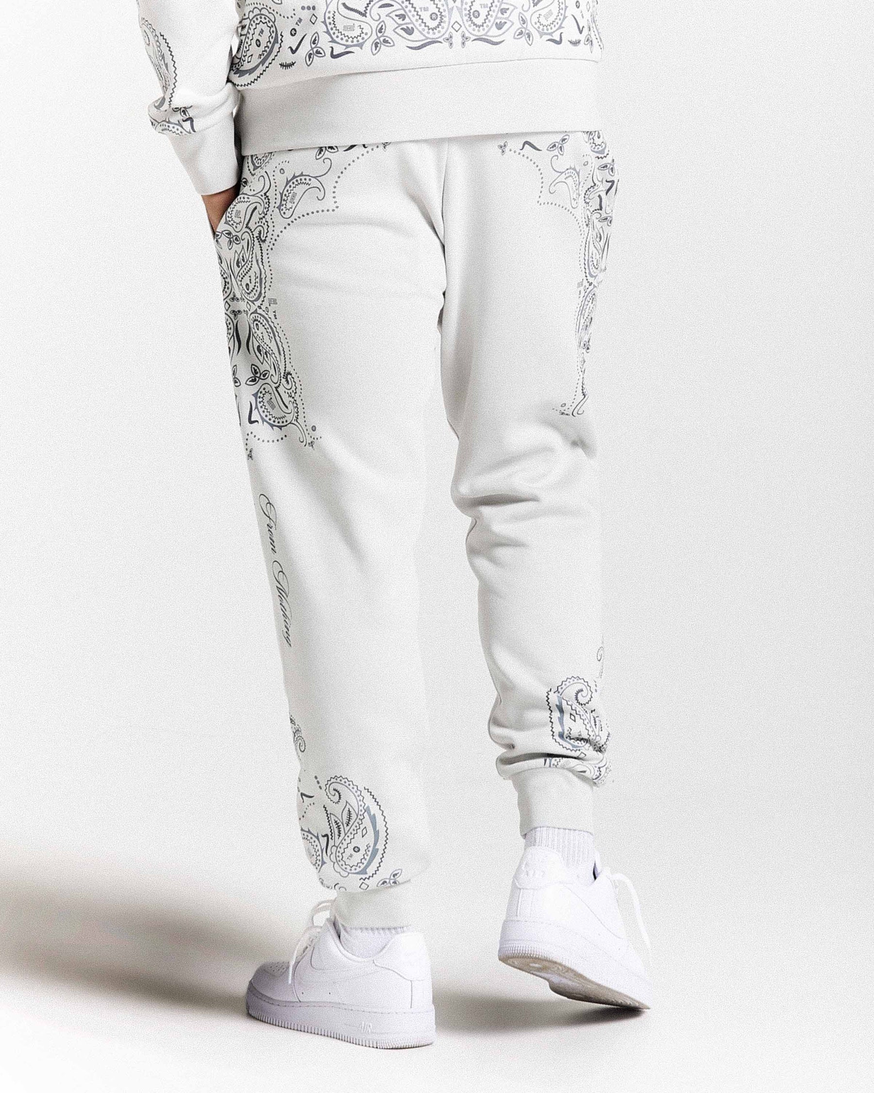 Motif Joggers - Light Grey/Black