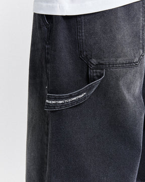 H Galaxy Denim Shorts - Black