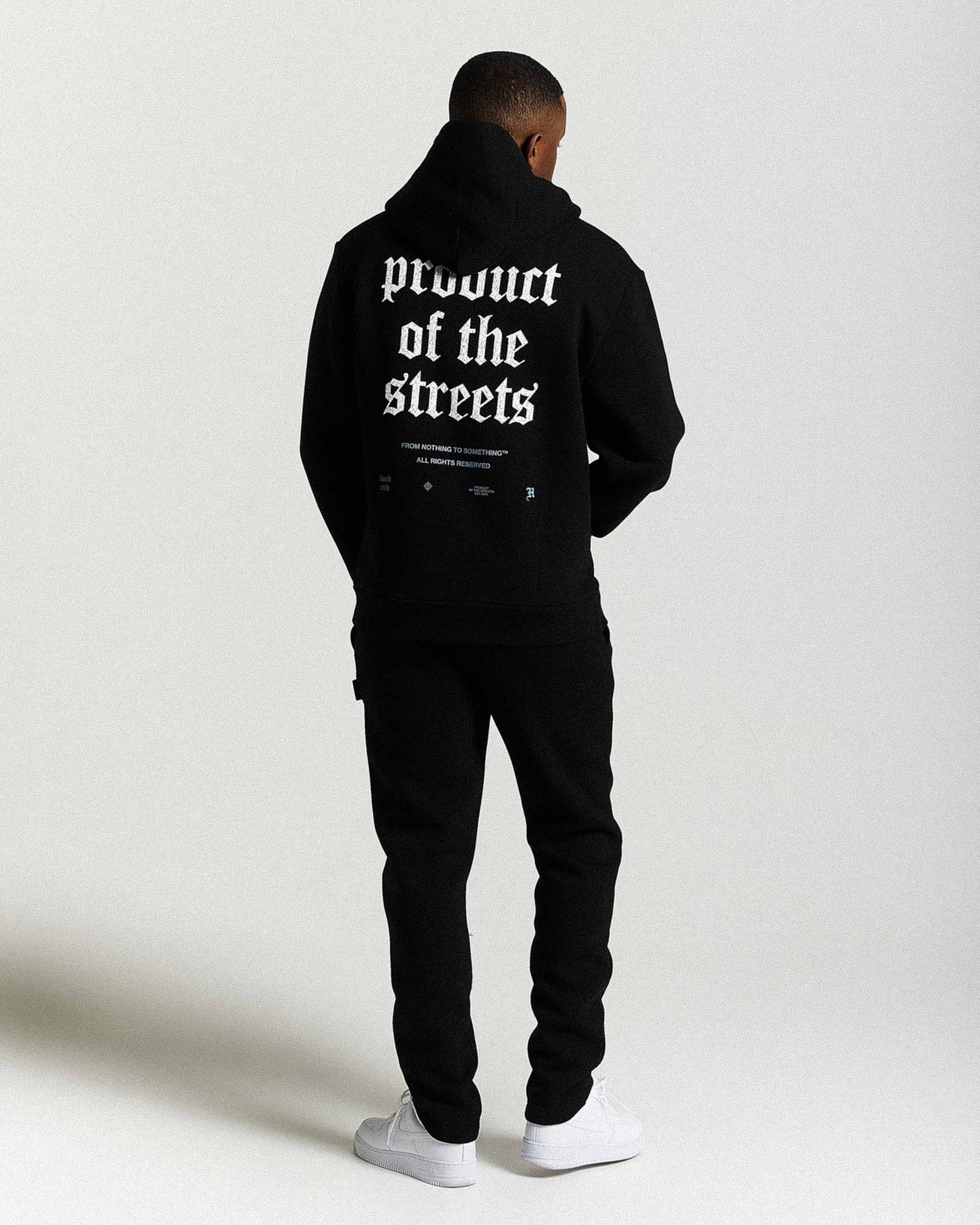 Shadow Hoodie - Black/White/Blue