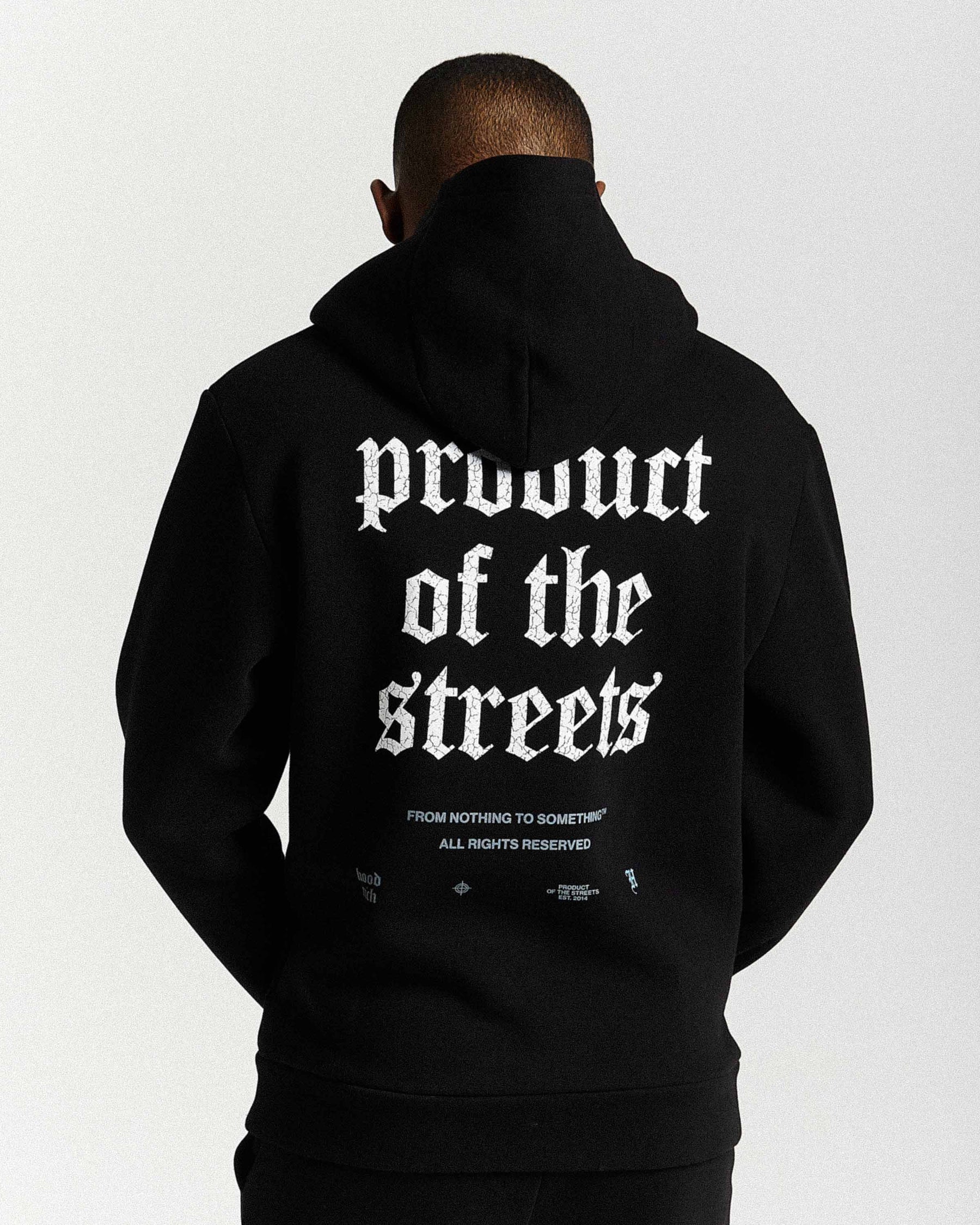 Shadow Hoodie - Black/White/Blue