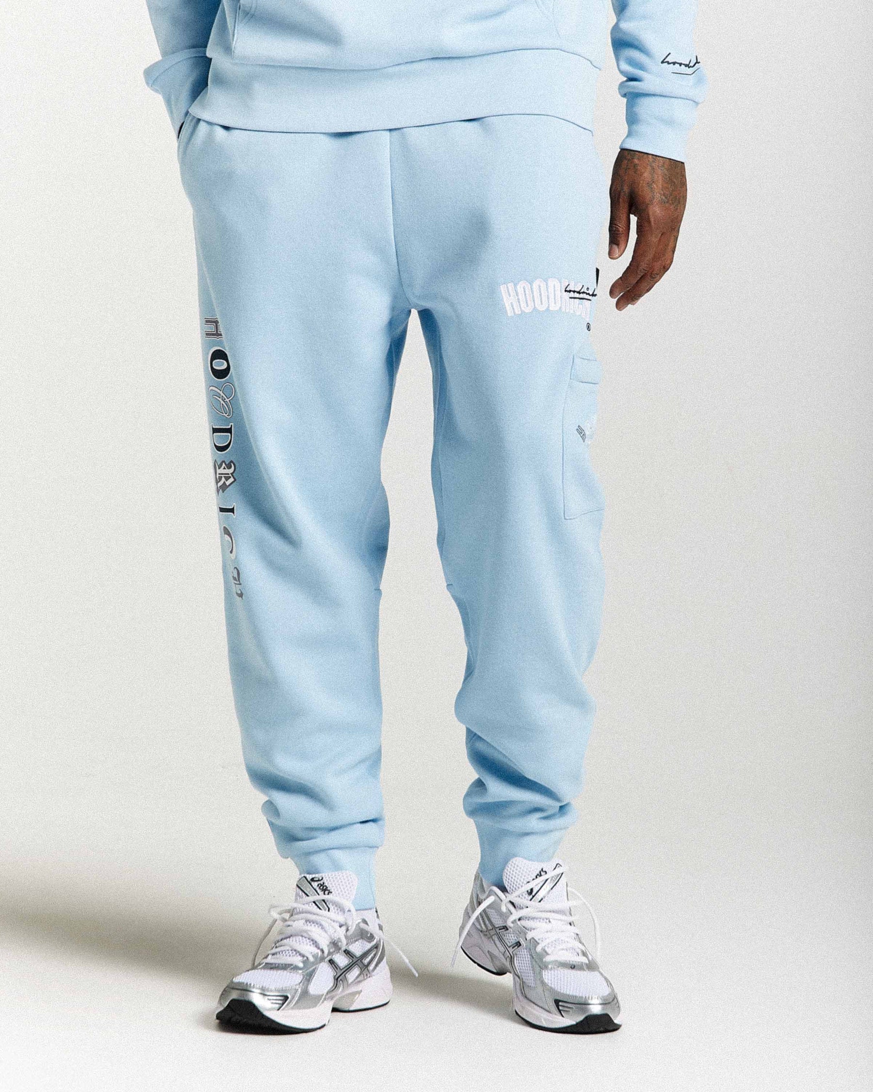 Heat Joggers - Blue/White