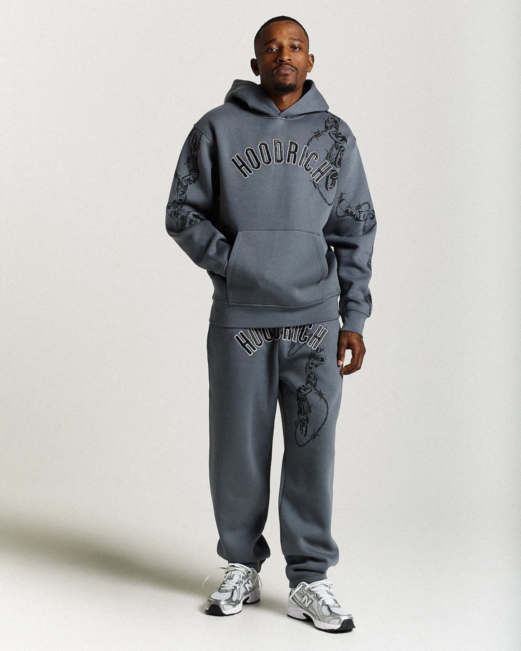 Guepard Oversized Hoodie - Grey/Black/White