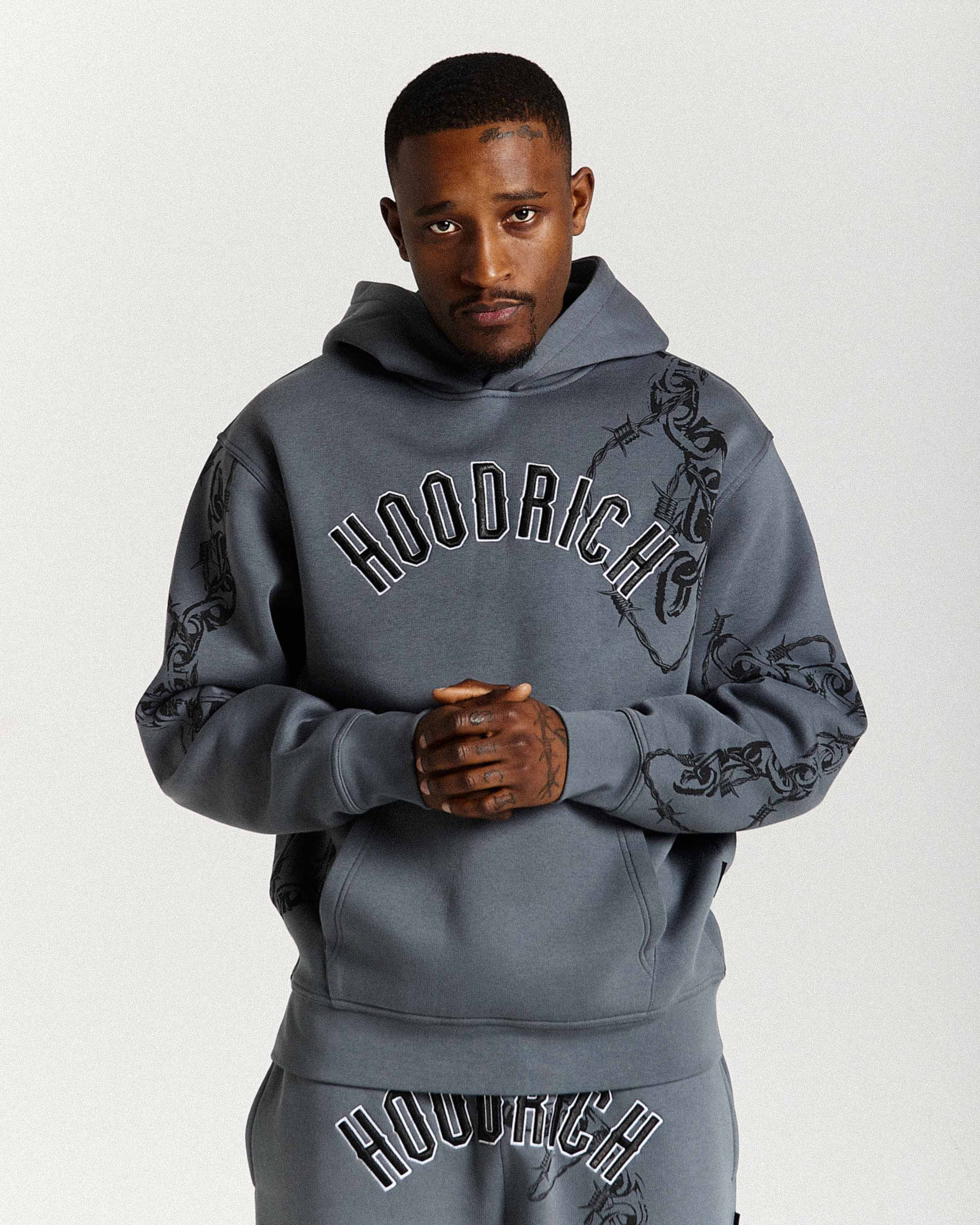 トップス statement brand hoodie grey HoodrichUK1812252326_193b31c4-