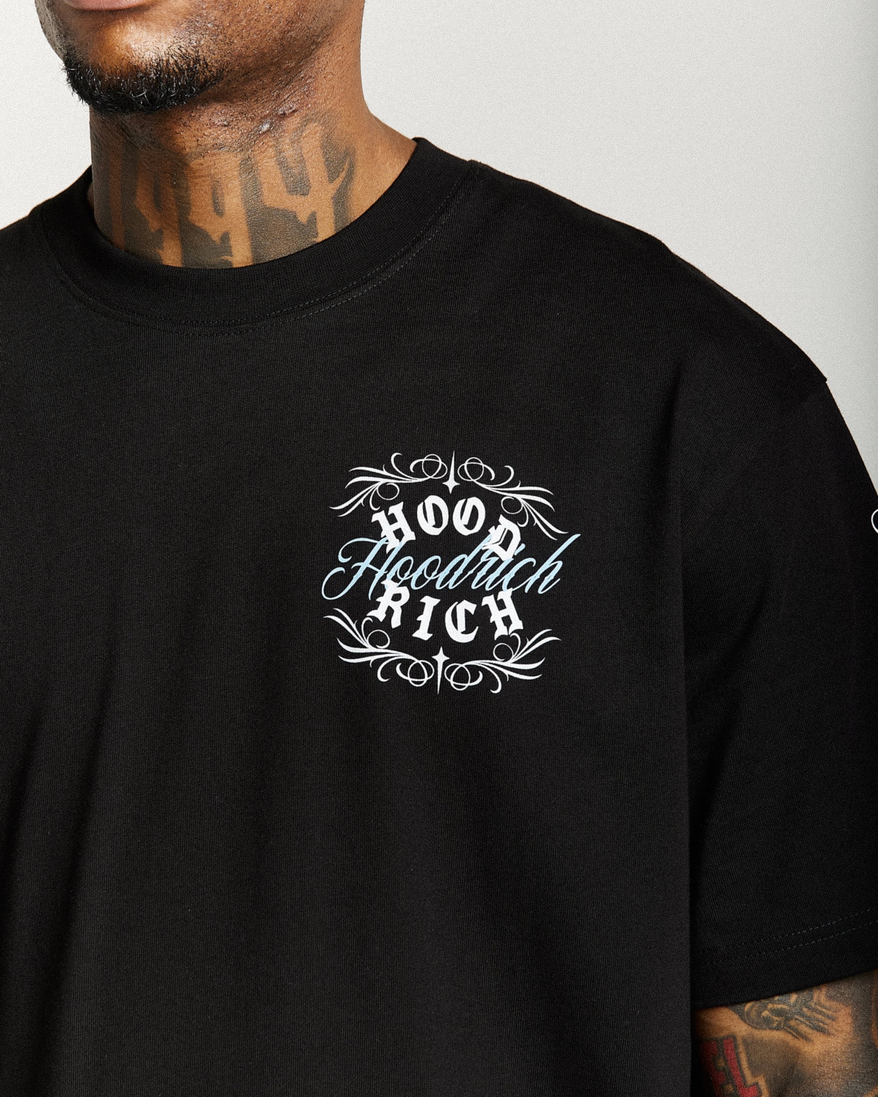 Rito Oversized T-Shirt - Black/White/Blue