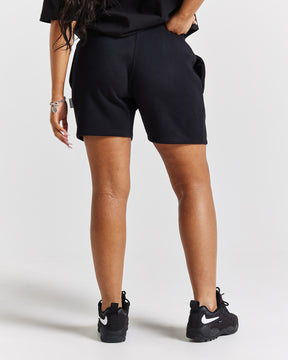Diffuse Oversized Sweatshorts - Black/Rhinestone