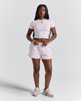 Finesse Mini Sweatshorts - Pinks/Rhinestone